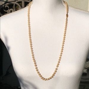 Vintage Gsilver glass faux pearl necklace